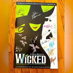 Wicked 2006 cast-signed poster from Gershwin Theatre